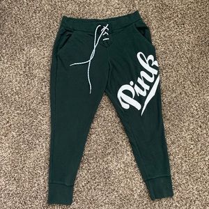 PINK army green joggers